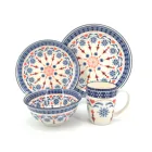 Set Dinner Hot Sales Everyday 16-Piece Stoneware Dinnerware Set Wholesale Ceramic Dinner Set Service For 4