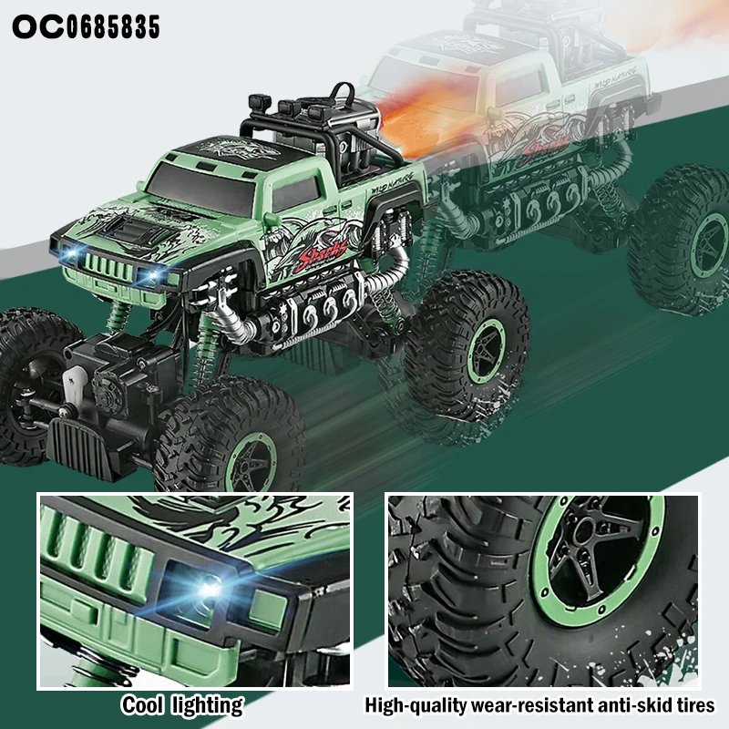 Remote control rock climbing rc car 4x4 high speed off road toy with spray function