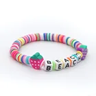 Bead Fashion Bohemian Silicone Polymer Clay Stretch Women IBIZA Heishi Bead Bracelet