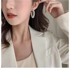 Hoop Earrings Earrings DIY Hand-woven Golden Filled Pearl Silk Hoop Earrings 2021 New Style 925 Silver Needle