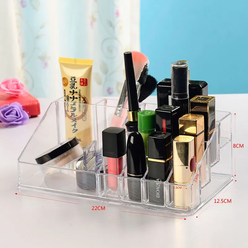 Retail Plastic Cosmetic Display Stand Rack Make Up Brush Storage Case Acrylic Lipstick Organizer Holder
