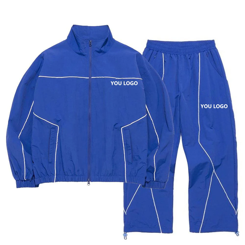 High Quality Casual Sport Style Nylon Oversized Windbreaker Set Breathable and Windproof for Spring Custom Logo Eco-Friendly details