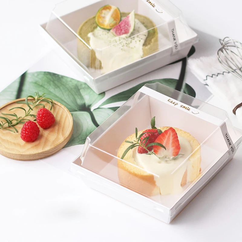 clear cake blister packaging small plastic cake slice packaging individual cake slice