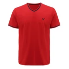 T 100% Pima Cotton T Shirt Embroidery Technique Customized Logo T-Shirts 2 Tones Colors Matching V Neck T Shirt