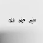 Earrings Wholesale 925 Silver Plated Lotus Earrings Flower Lady Simple Jewelry Studs Earrings Wedding