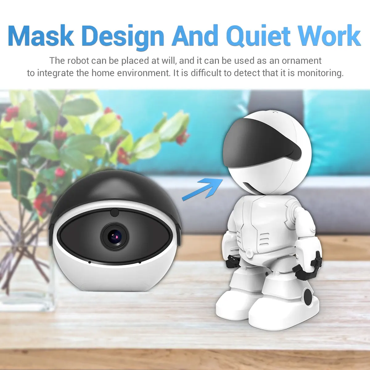 Indoor 2MP Baby Pet Robot Camera WiFi Camera Wireless HD 1080P Indoor Home Security Cctv Camera Baby Monitor