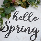 Decoration Manufacturer Custom Wholesale Spring Decor Wall Home Decoration Decoration Wood-hello Spring