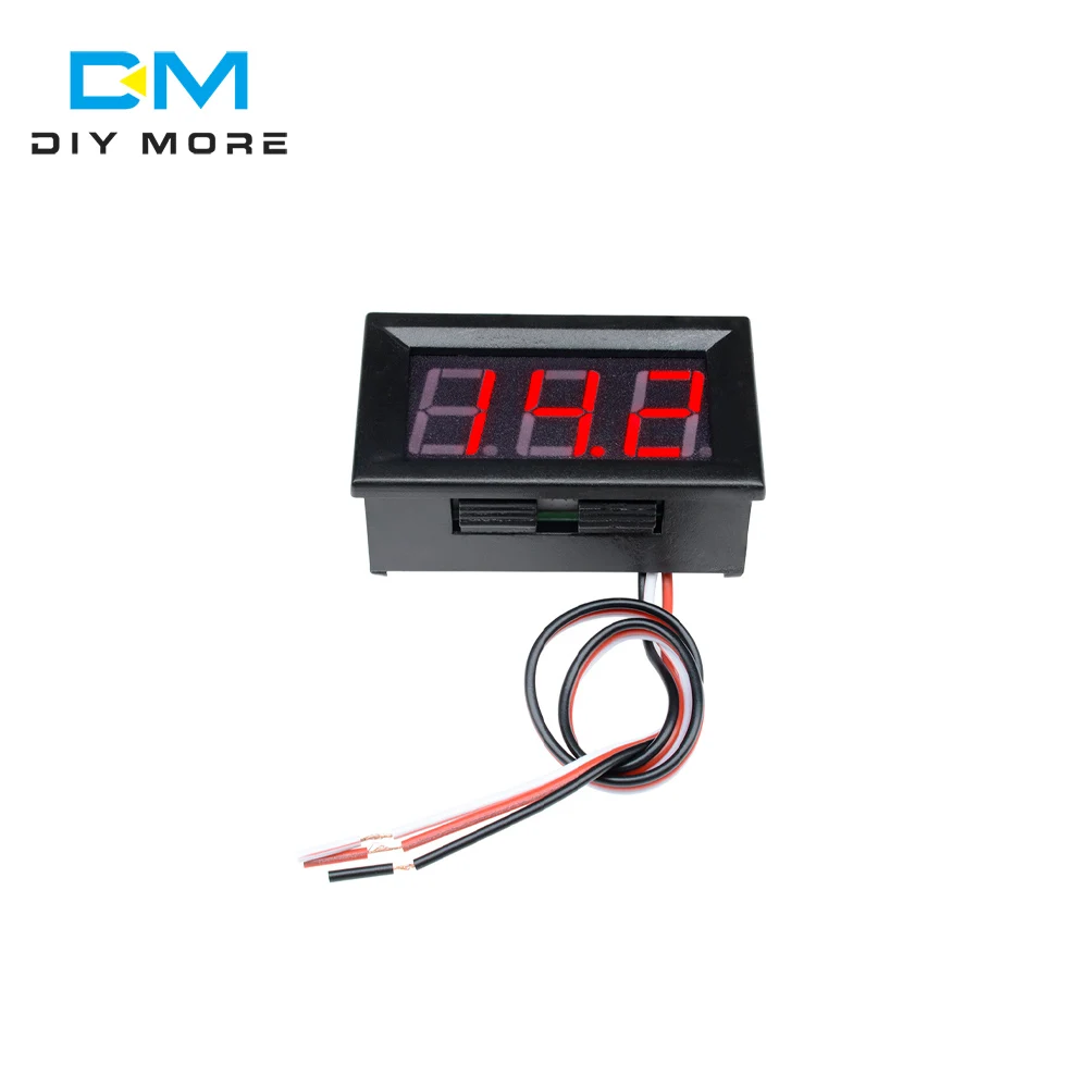 Mini Voltmeter Tester Digital Voltage Test Battery DC 0-30V Red/Blue/Green LED 