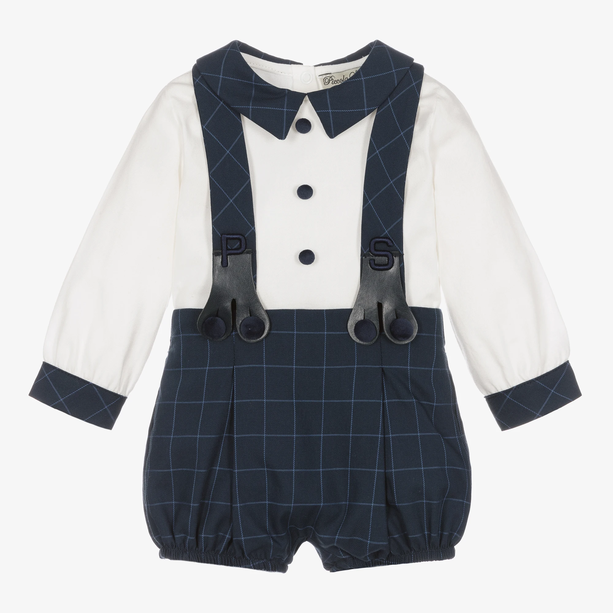 Gentleman boys clothing sets for boys Classic  dress shirts and  overall shorts 2 pcs vintage children Customized styles