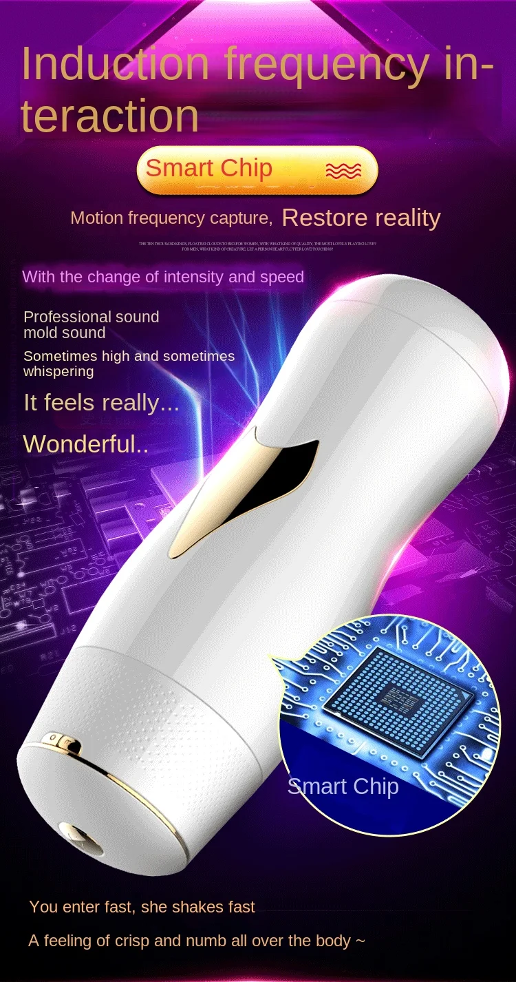 Hands-Free Automatic Masturbation Cup Men's Pronunciation Electric Masturbation Device Men's Famous Machine Adult Products