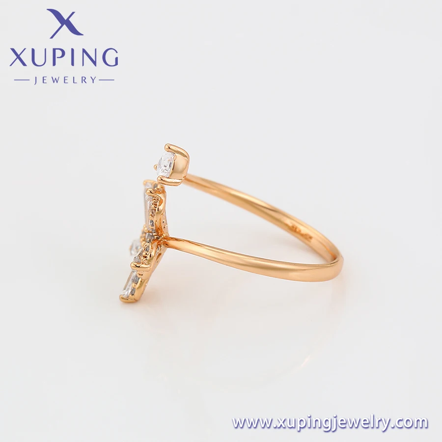 A00895423 xuping Top-ranking suppliers Luxury Court Style Jewelry 18K gold color Synthetic CZ 3A+ adjustable finger ring