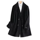 Coat Women High Level Classic Double Breasted Cashmere Coat Fashion Korea Wool Winter Coat For Women