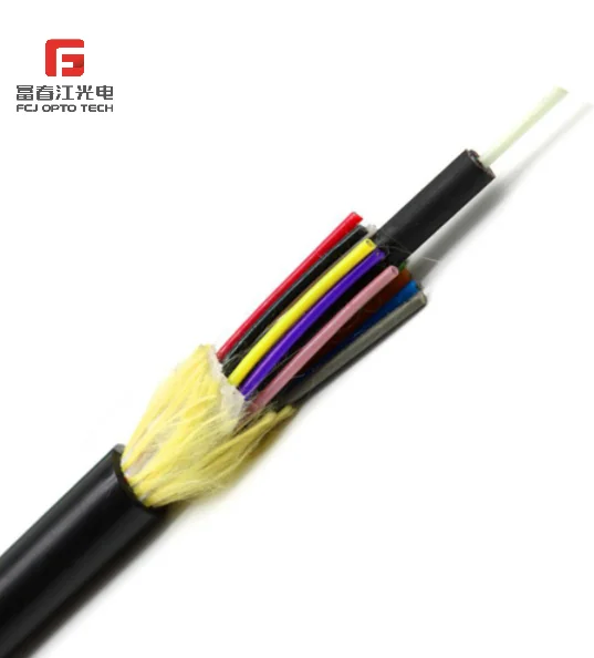 Fcj Single Mode Aerial Fiber Optic Cable 6 12 24 48 Core Asu 80 Cable