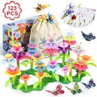 Garden Toy Toy Kids Build Bouquet Garden Building Blocks Kids Gift Toy Flower Building Toy