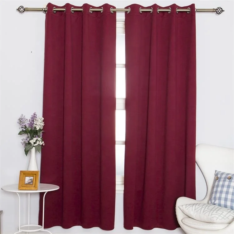 Classical hot selling blackout curtains plain fabric for the living room bedroom and hotel