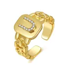 Letter Ring Letter Adjustable Ring Wholesale 26 Letter Creative Thick Ring Adjustable Ring