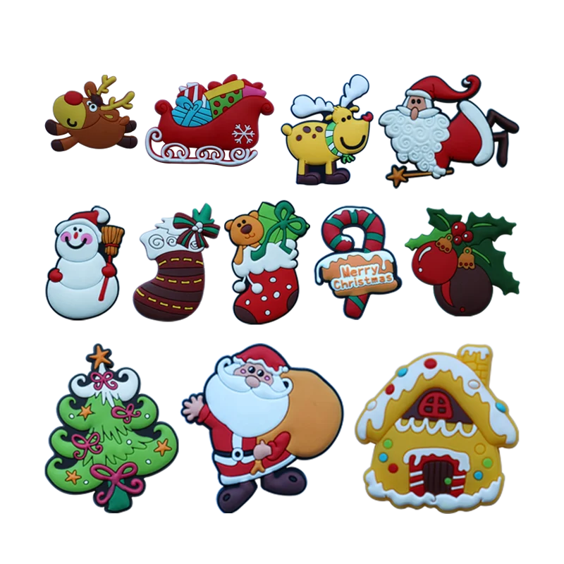 Details about   Christmas Gift 12pcs Soft Refrigerator Magnets Decoration For New Year 