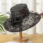 Fashion Hat Church Church Hats Fashion Black Packable Party Hat Polka Dot Women Church Hat Elegant Fancy Women