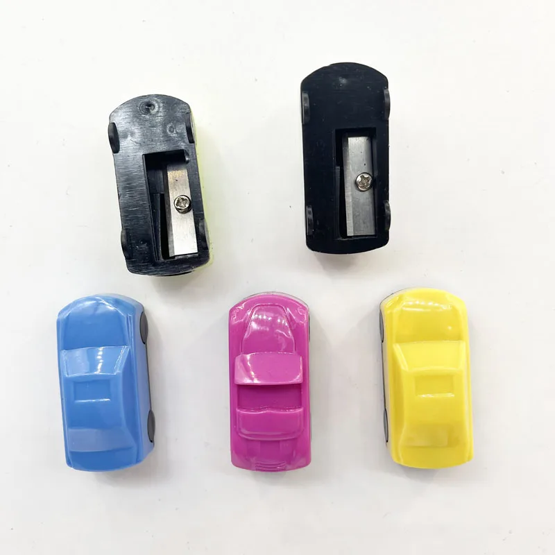 Mini Size Cheap Sharpener for Child 6 Colors Mixed Cool Car Shape Pencil Sharpener