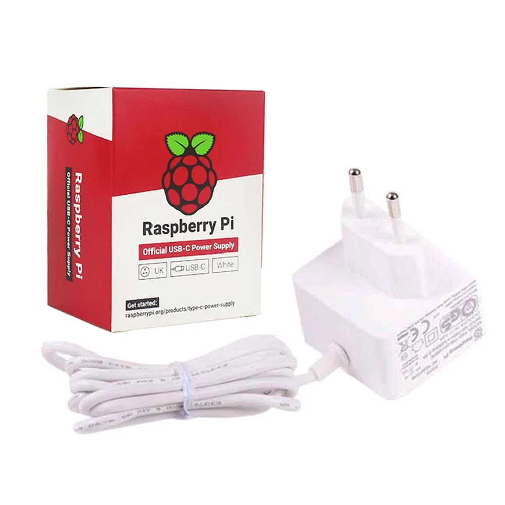 Raspberry Pi 4 Official Power Supply 15.3w Usbc Adapter 5.1v 3a