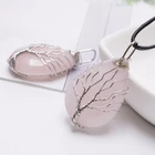 Pendant Natural Rose Quartz Drop-shaped Quartz Crystal Pendant Jewelry Making Necklace