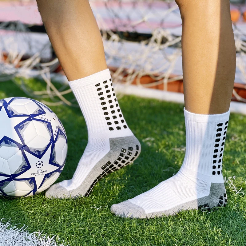 Men's Anti Slip Football Socks Athletic Long Socks Absorbent Sports Grip UK Sell 