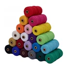 Wholesale 3mm 4mm Multi Colored 4 Strand Twisted Cotton Macrame Cord