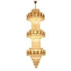 Lighting Light Pendant Light Modern Long Stair Clear Glass Bubble Pendant Lighting Crystal Chandelier Luxury For Villa
