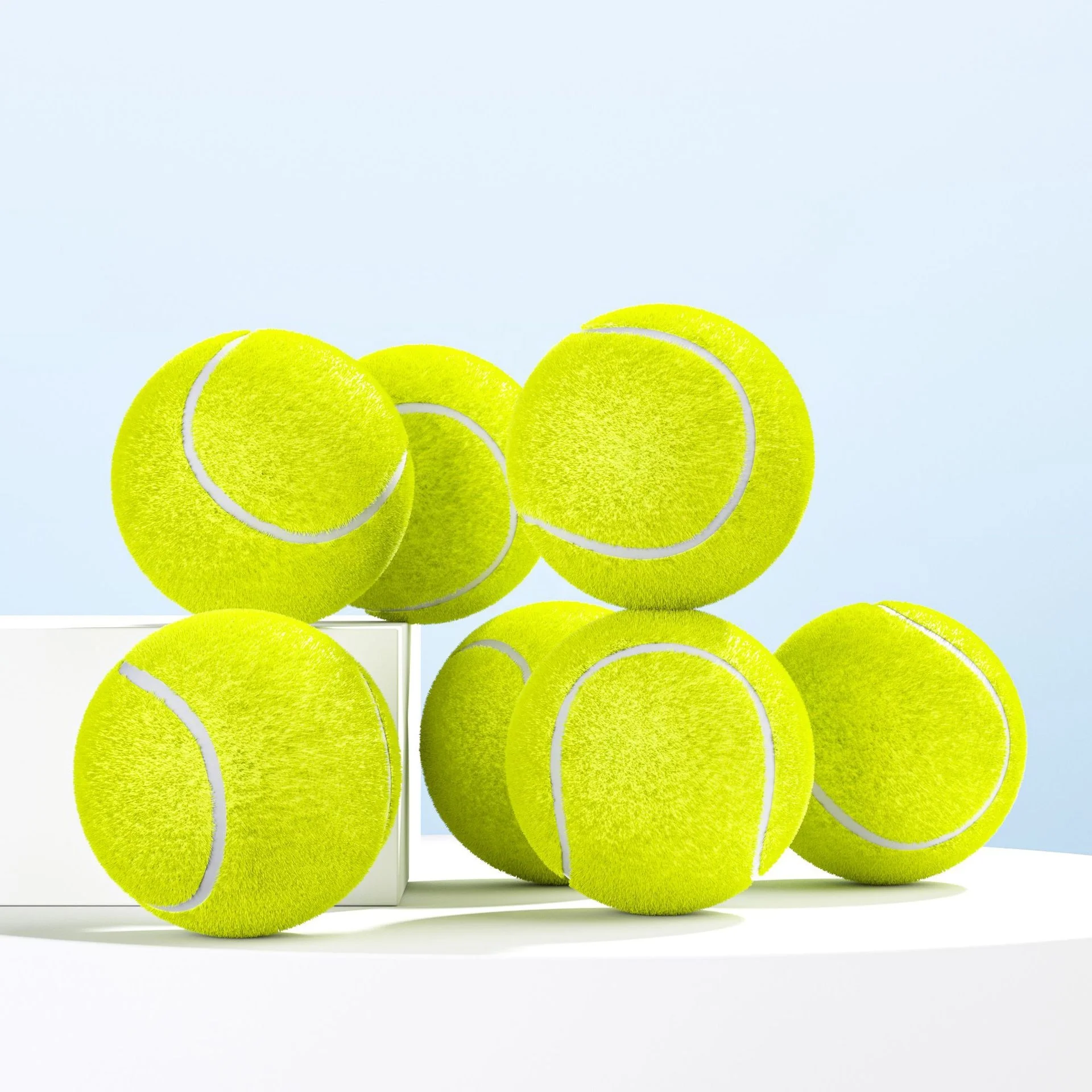 Professional training bulk tennis practice high elastic resistance to play wool fiber rubber