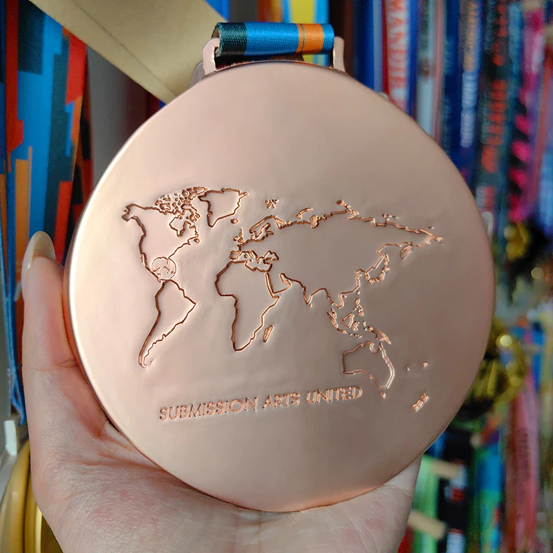 Wholesale Luxury 3D Gold & Silver Custom Metal Zinc Alloy Award Medal Modern Style for Sports details