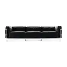 Modern Sofa Modern YASITE Hot Selling Grand Design 3 Seater Furniture Black Leather Modern Leather Sofa With Down Cushions