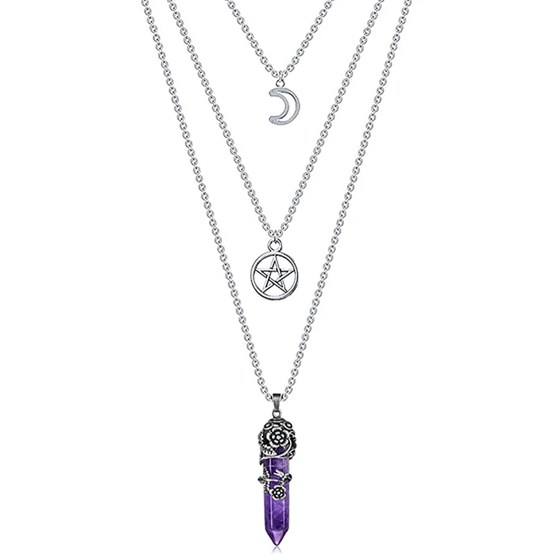 Moon Pentagram Necklace Pentacle 