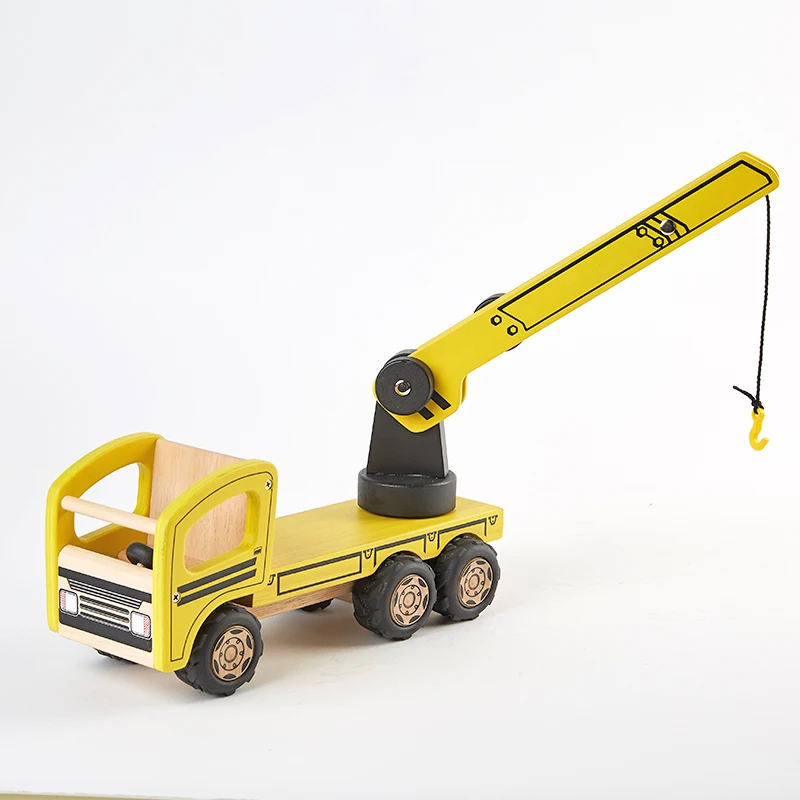 wooden crane truck toy