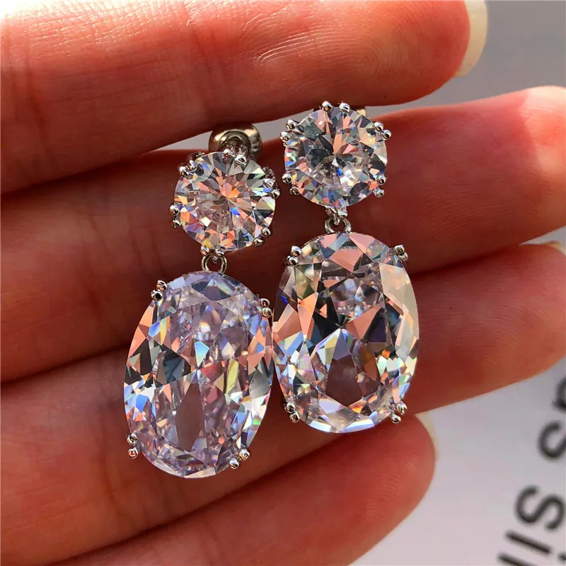 big diamond drop earrings