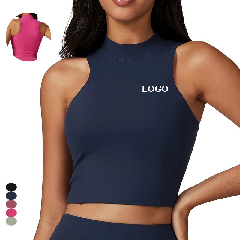 New Arrival Custom LOGO Shockproof Yoga Top Breathable Gym Running Fitness Sports Tank Top Outdoor Sports Tennis Yoga Top