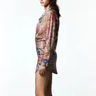 Skirt BMURHMZA2021 Summer And Autumn New Women's Bohemian Print Short Zipper Access Control Ladies Skirt
