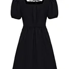 Formal Chinese Manufacturer Cute Black Princess Black Dress With Square Neck For Women Formal Dress Ladies