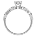 Brilliant 10x7mm Oval 18k White Gold Brilliant Cut 1.6mm Band Size 6.25 Engraving Love You Forever Ring