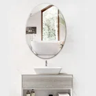 Oval Mirror Modern Luxury Oval Countertop Dressing Barber Shop Oval Bathroom Frameless Mirror With Customized Service