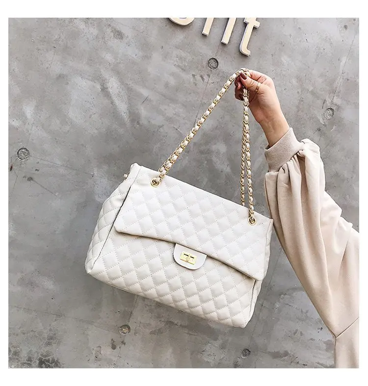 China Supplier New Design Luxury Women Handbag Pu Leather Lady Shoulder Bag With Chain Ladies Hand Bag