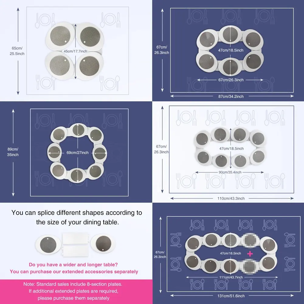 Draagbare draaibare eettafel lade Multifunctionele luie persoon Uitbreidbare eettafel Draaitafel Circulaire voedseldraaitafel fabriek