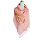 Hot Sales 100% Polyester Purple Color Jacquard Lady Print Wrap Casual Shawl Warm Scarf