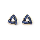 Blue Earrings Gold Blue Wedding Earrings Fashion Party Jewelry Triangle Gold Plated Earrings For Women