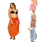 Beachwear Beach Wrap Sarong Print With Big Rose Fabric Beach Women Beachwear Female Cover Up