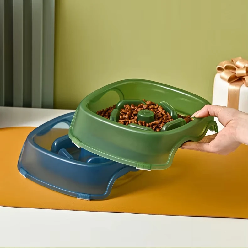 New Anti-tipping Plastic Anti Choking Pet Food Bowl Cat Food Feeder Bowl Pet Products factory