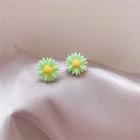 Simple Silver Needle Sen Small Fresh Daisy Earrings Simple Hyun A Wind Sun Flower Earrings Female Students