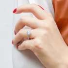 Diamond Ring Ladies Wedding Single Diamond Ring S925 Sterling Silver Set Zircon Ring Wholesale