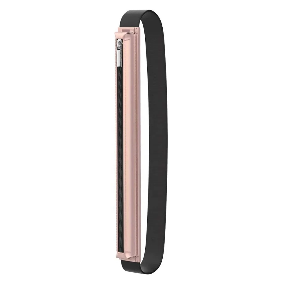 MoKo Pencil Case Holder Fit with Apple Pencil 1st/Apple Pencil 2nd Rose Gold Pencil Sleeve PU Leather Case Zipper Pouch Cover Fit New iPad 10.2 2019,iPad Air 3 2019,iPad Pro 11/12.9 2018 