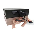 Cardboard Shipping Cardboard Box Custom Logo Cardboard Paper Packaging Foldable Magnetic Gift Box With Ribbon