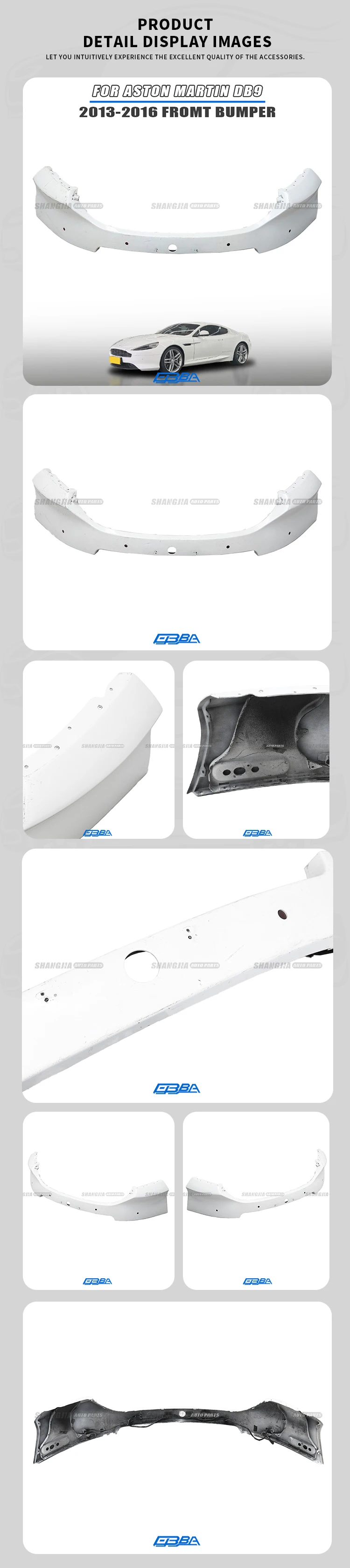 Best Selling Original Plastic White Front Bumper For Aston Martin DB9 2013-2016 DG43-17D957-CA details